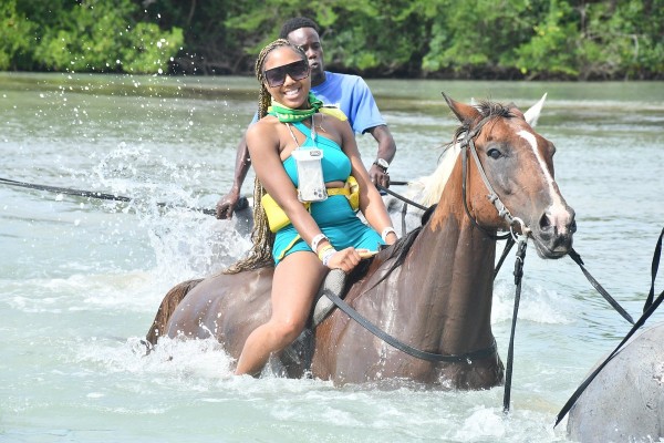 Dunn's River Falls Climb plus Ziplines, ATV, Horse Ride & Swim from Montego Bay